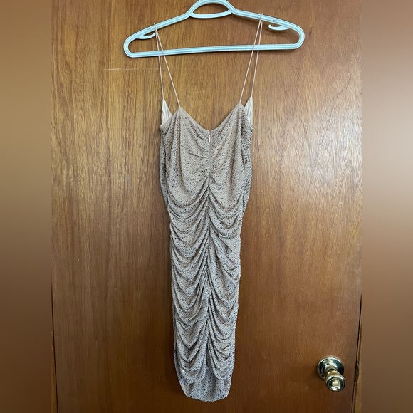 Oh Polly in the spotlight gold ruched sequin dress size 10 - Picture 5 of 5